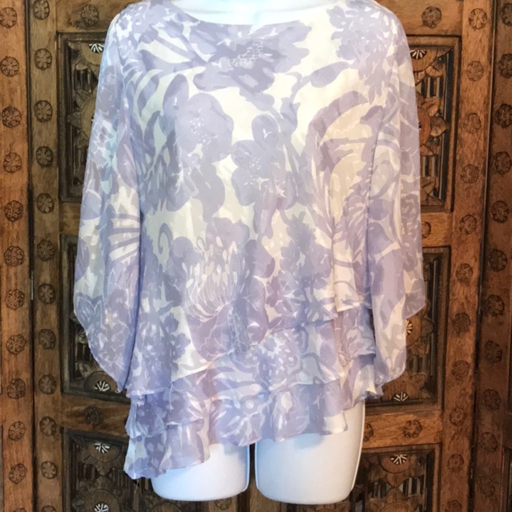 Alex Evenings lovely tiered blouse size L